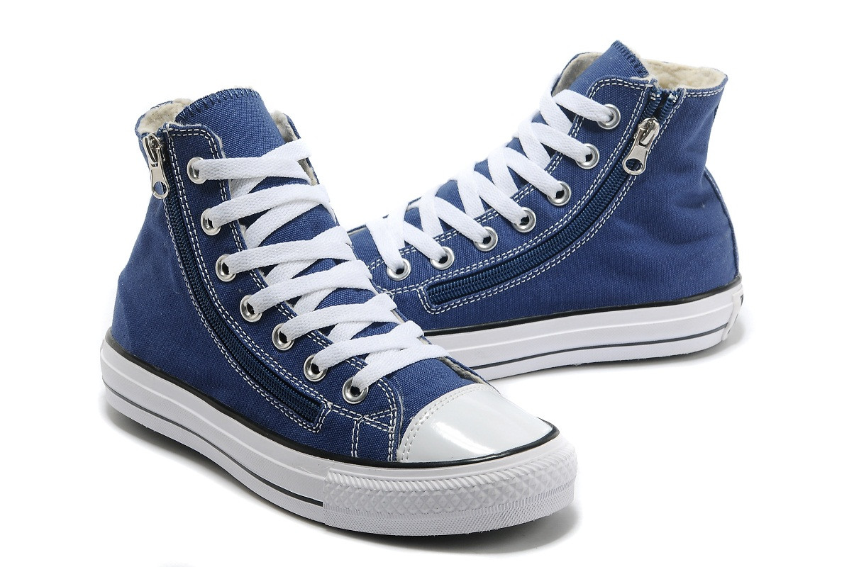 冬季新款匡威converse拉链加绒加厚保暖休闲硫化帆布鞋男女鞋