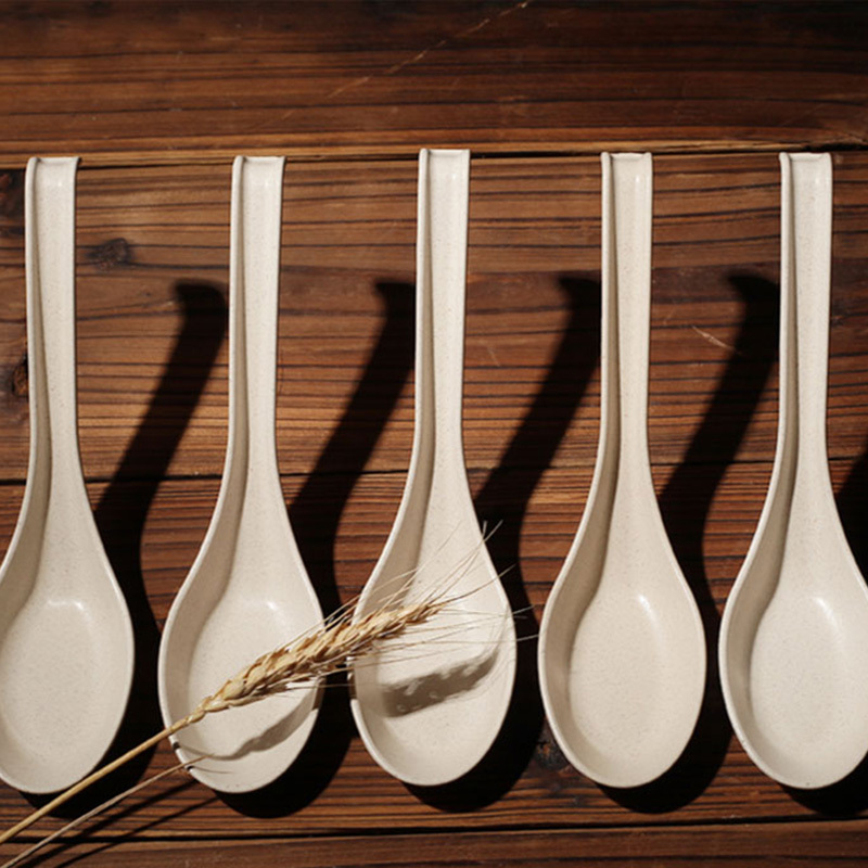 皖亭(wanting)家居器皿 小麦餐具汤匙创意韩式加厚咖啡勺瓢羹小汤勺子