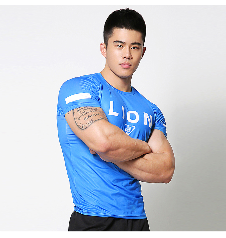 墨立方运动短袖夏季修身t恤紧身圆领半袖体恤男士个性短袖t恤