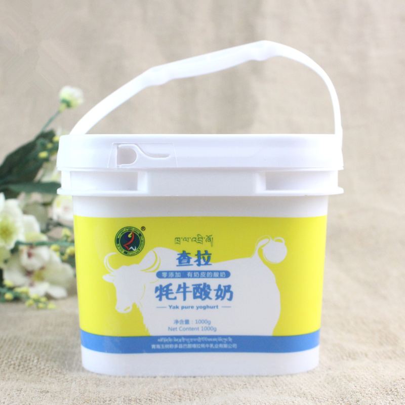 青海玉树查拉牧业牦牛酸奶原味无糖酸牛奶1kg产发mk