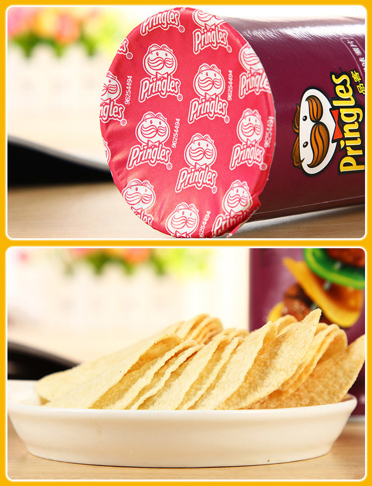 品客烧烤牛排味薯片110g罐