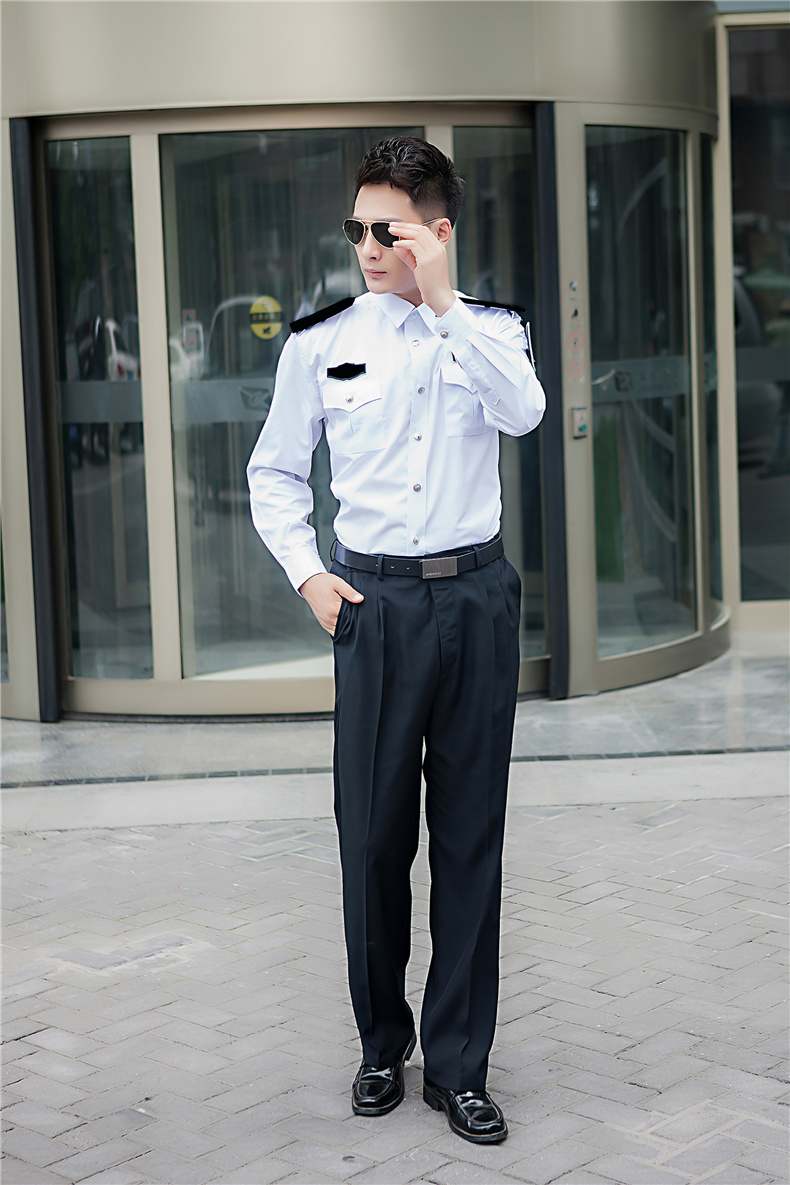 mtiny保安服衬衫夏季套装男保安制服衬衣小区物业半袖保安工作服短袖