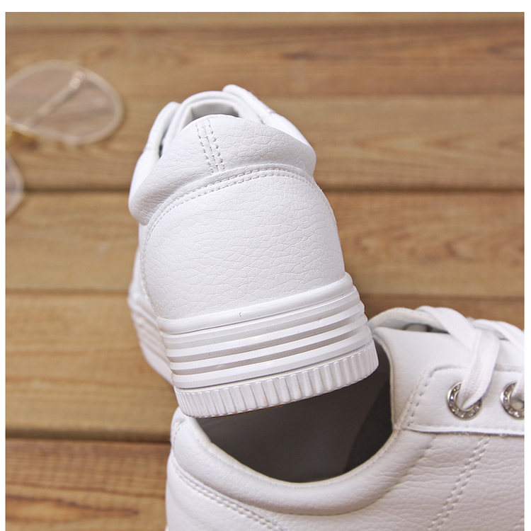 飞耀帆布鞋女2018春季新款松糕厚底小白鞋女韩版百搭休闲运动板鞋