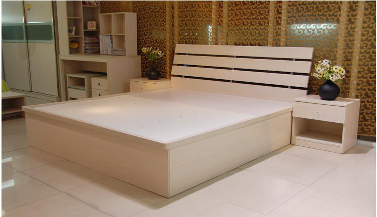 明星使用!现代气压储物床高箱床板式床12米15米18米双人床特价