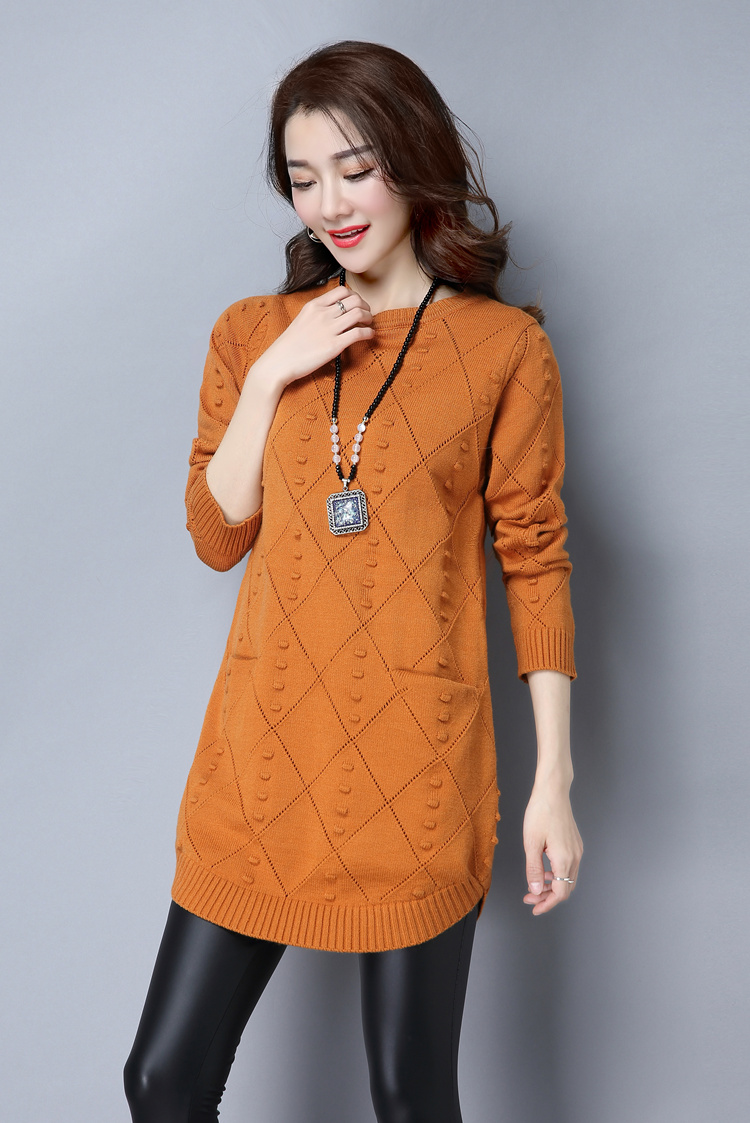 la maxpa女士针织/毛衣 18款式韩版镂空中长款加厚毛衣女显瘦秋冬新款