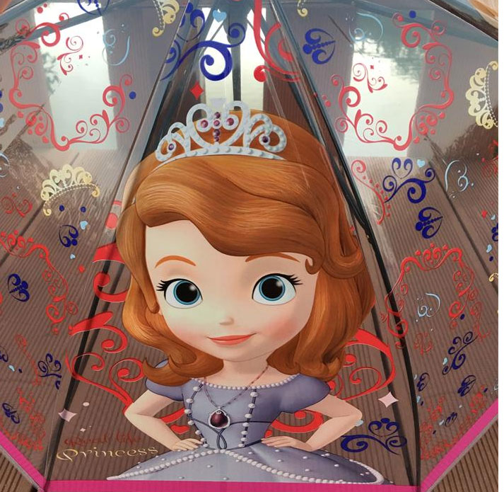 透明伞卡通儿童雨伞苏菲亚小学生男女孩冰雪奇