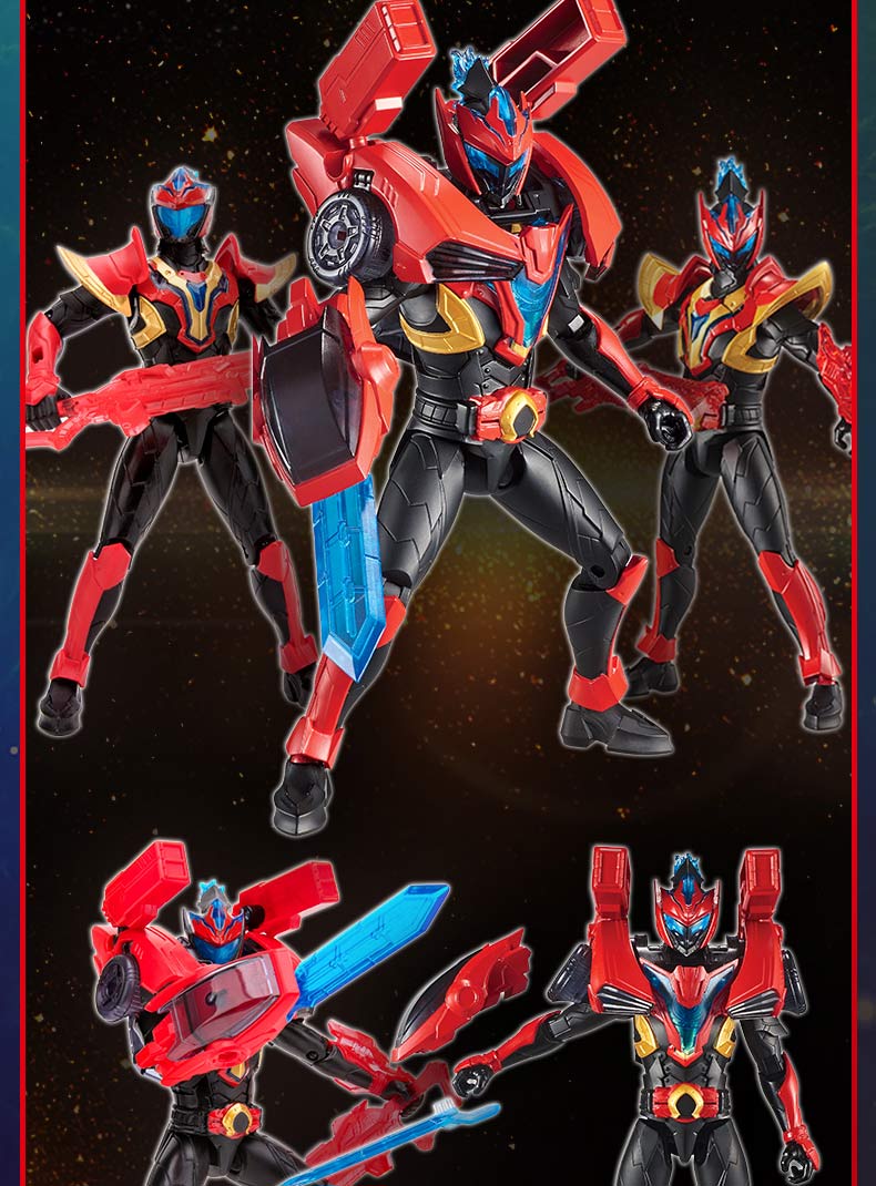 奥迪双钻auldey铠甲勇士男孩玩具人偶系列猎铠鹰帅可动套装558212