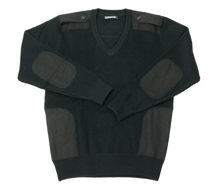 hoscene配发07式毛衣毛裤套装冬季武警消防纯羊毛鸡心领v领军官羊毛衫