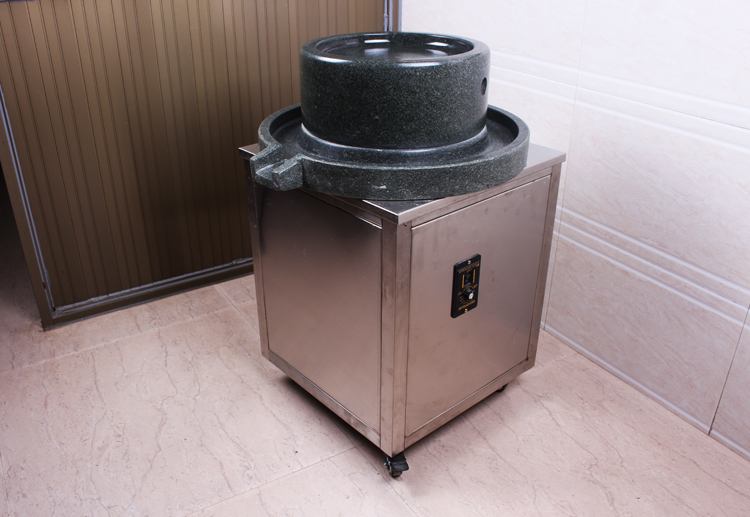 纳丽雅(naliya)商用电动小石磨磨浆机天然青石小型电动石磨肠粉豆浆机