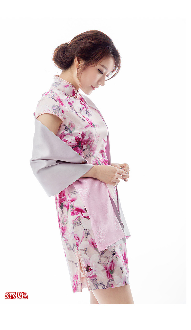 绣娘丝绸高档苏州丝绸刺绣围巾复古中式旗袍披肩双层苏绣丝巾