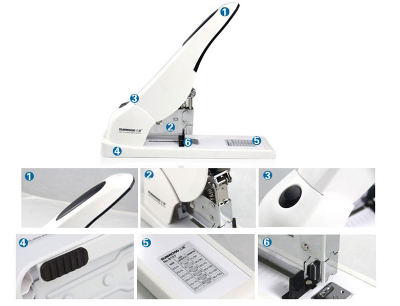 自营三木(sunwood)8157重型加厚订书机 省力型订书机 140页厚层订书机