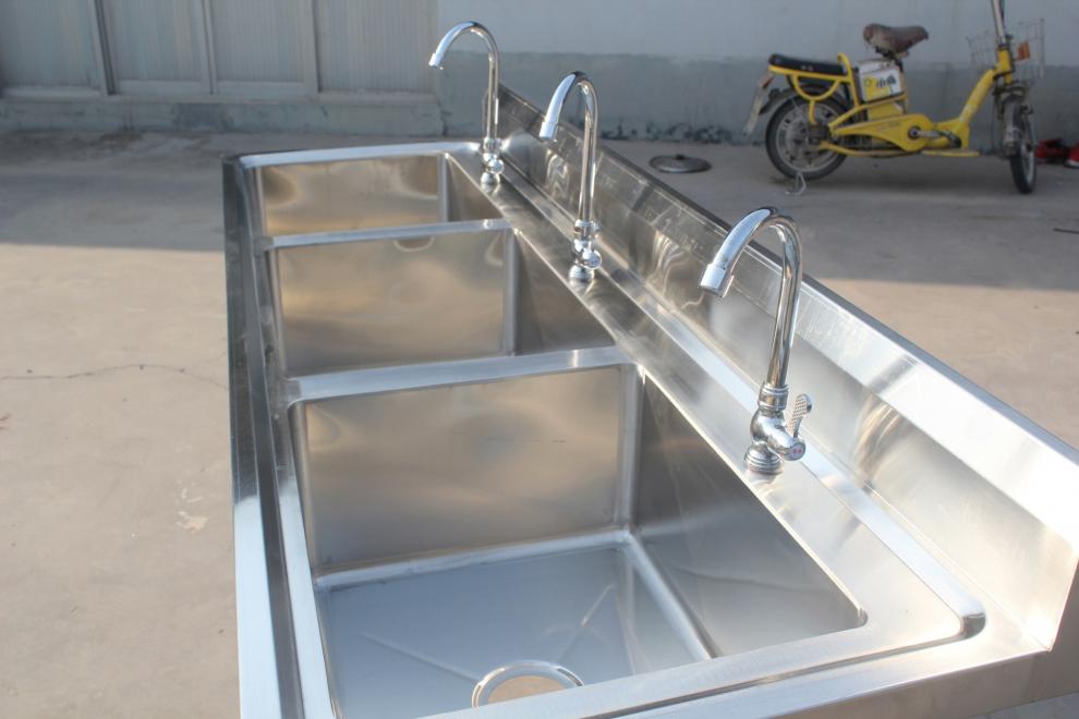 不锈钢三星水槽洗菜洗碗洗手池厨房酒店商用不锈钢水池1800600800都市