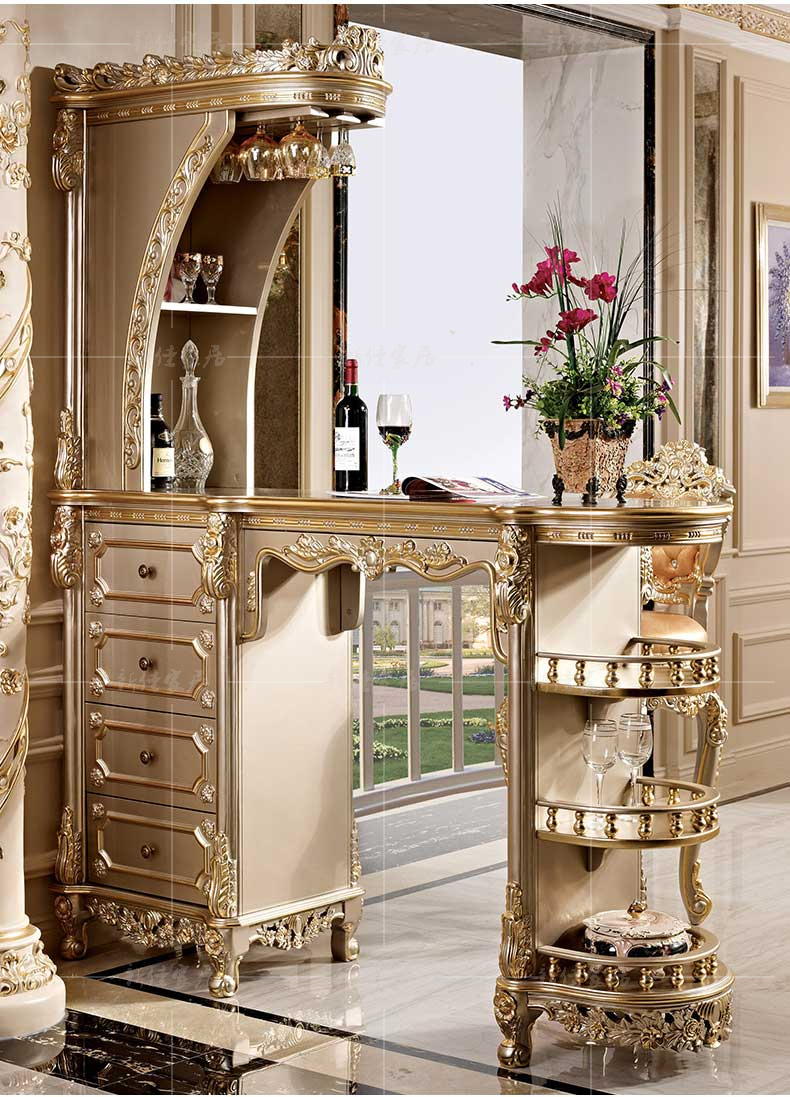 晓梦雅(xiaomengya)酒柜2346 欧式酒柜吧台一体家用客厅隔断厅玄关柜