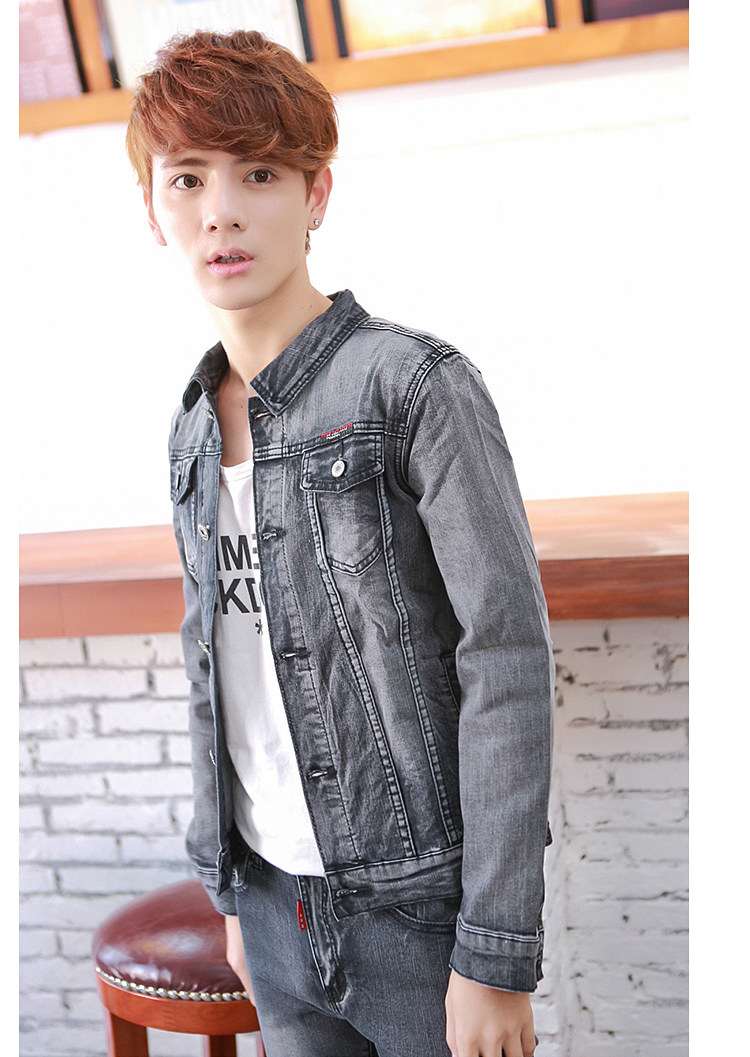 mtiny春秋款牛仔套装男青年春季潮流时尚休闲修身韩版衣服两件套情侣