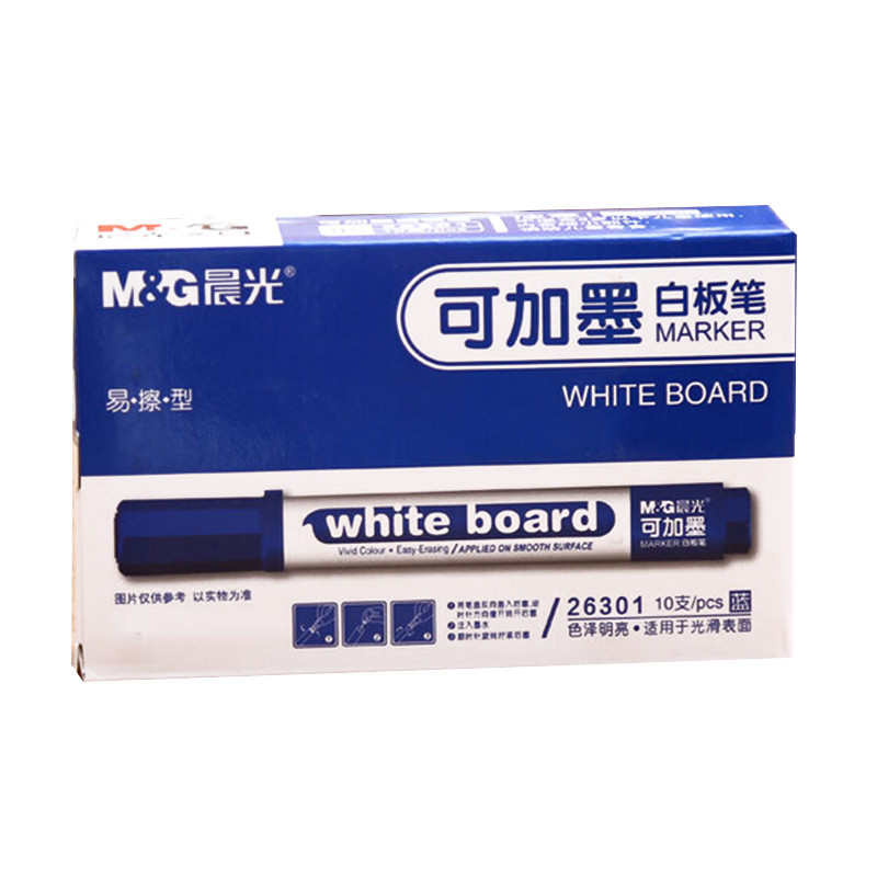 晨光mgawm26301可加墨白板笔单盒装10支盒长度145mm宽度35mm高度87mm