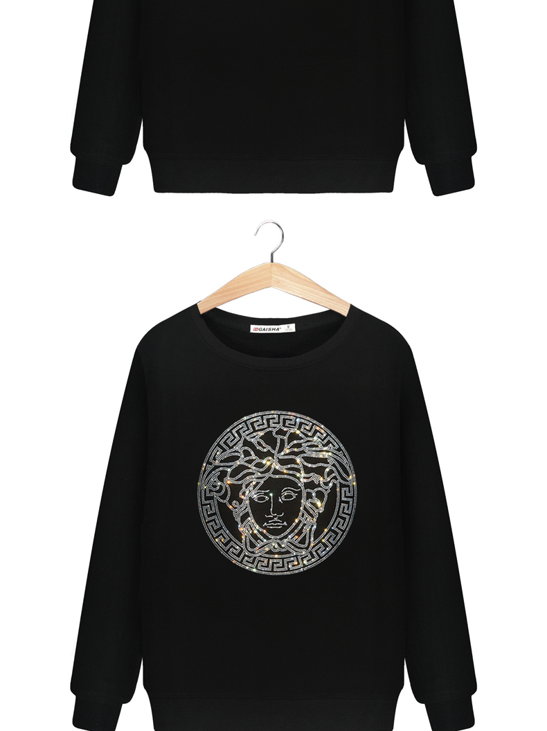 芝顿男士卫衣/帽衫 828新款秋冬季美杜莎圆领套头卫衣男长袖韩版潮牌