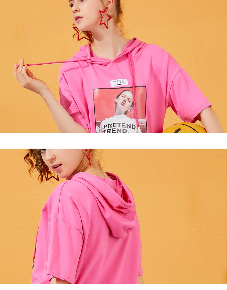 美丽衣橱原宿风连帽卫衣女2019新款时尚bf学生宽松显瘦潮流上衣