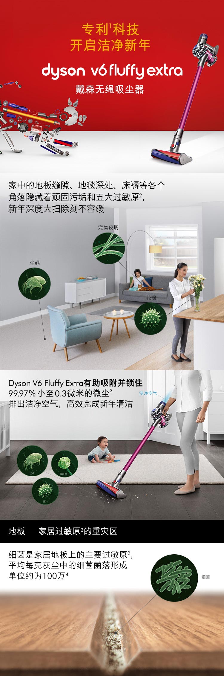 戴森手持吸尘器 Dyson V6Fluffy Extra