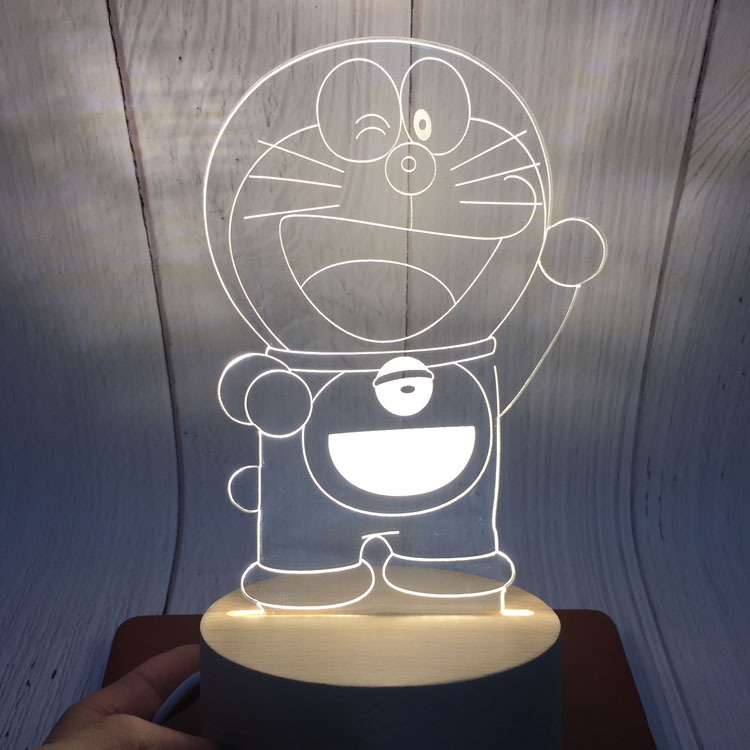 哆啦a梦小夜灯叮当猫台灯动漫周边小叮当床头灯台灯男女生日触摸七彩