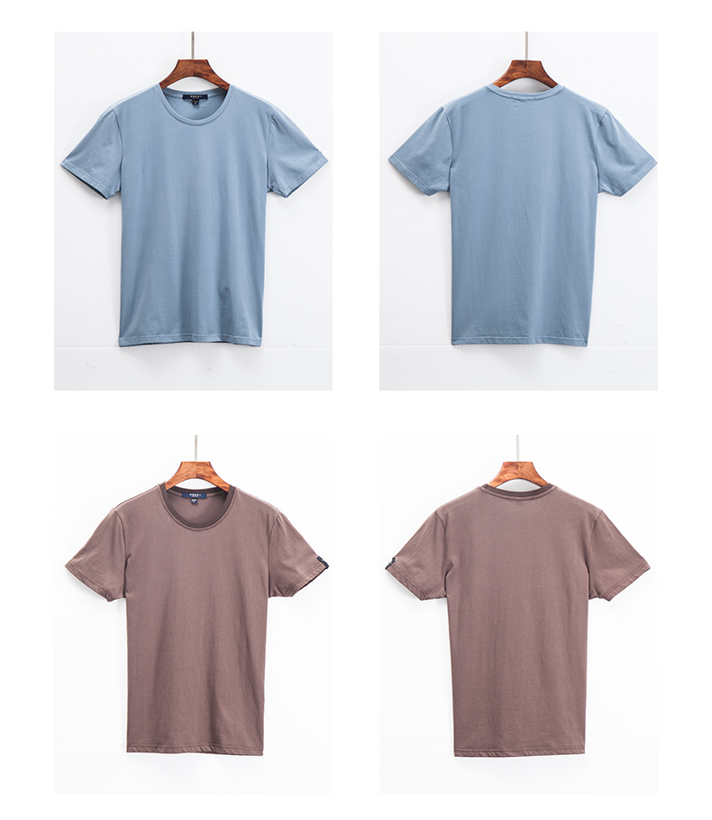 莫畏男士短袖t恤男装夏季韩版潮流浅色t恤男新款圆领短袖男