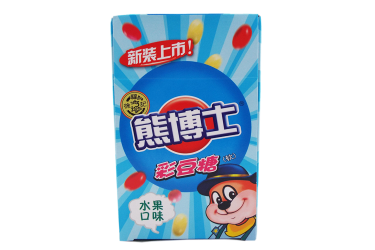 徐福记熊博士彩豆糖水果味600g60gx10包儿童喜爱糖果
