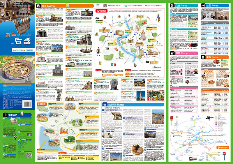 出国游城市旅游地图罗马