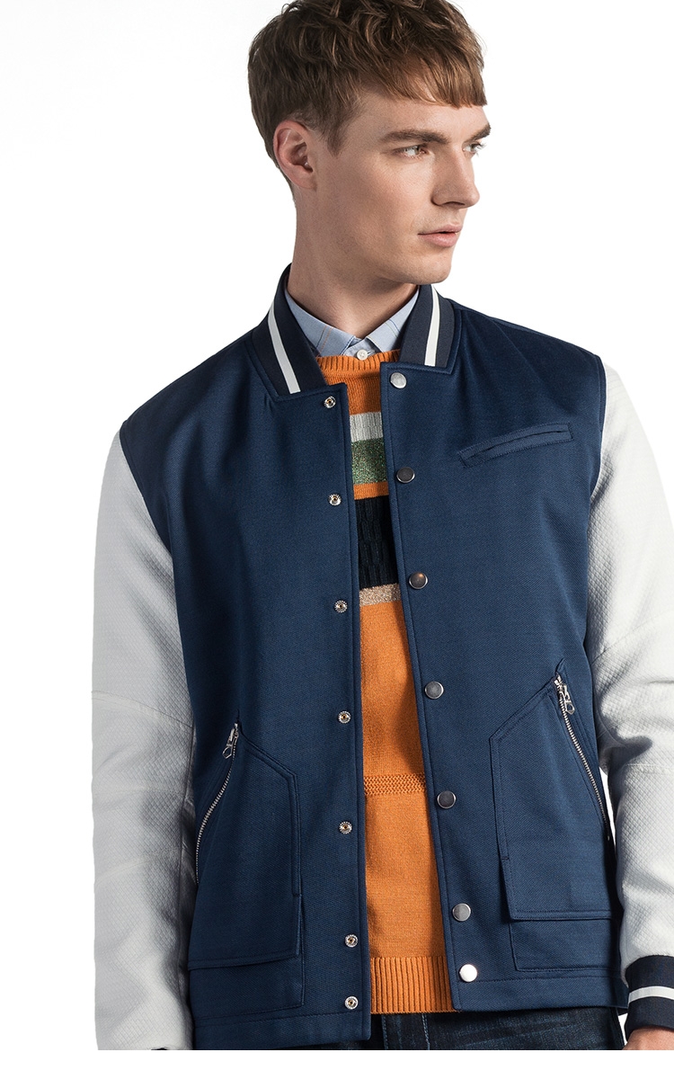 卡宾秋冬男装茄克衫 立领修身男士棒球夹克休闲外套b/3153138007