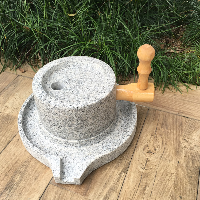家用石磨青石小石磨 家用磨盘20*30cm手摇石磨手动豆浆机米粉机