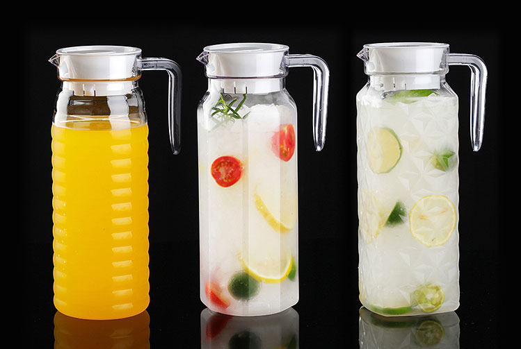 哲飞家居果汁壶酒扎壶塑料果汁条纹壶