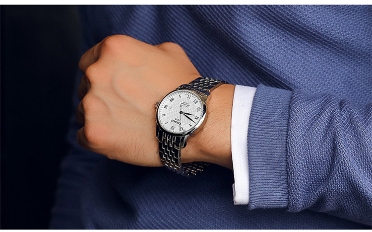 tissot天梭手表力洛克系列男士手表钢带黑盘机械男表t41148353