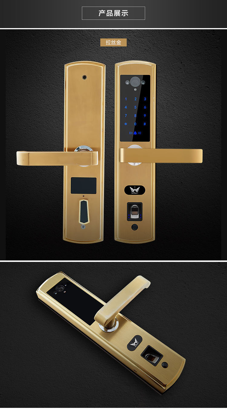 【九万里(jiuwanli)智能门锁w300】 九万里网络智能锁w300(红古铜)