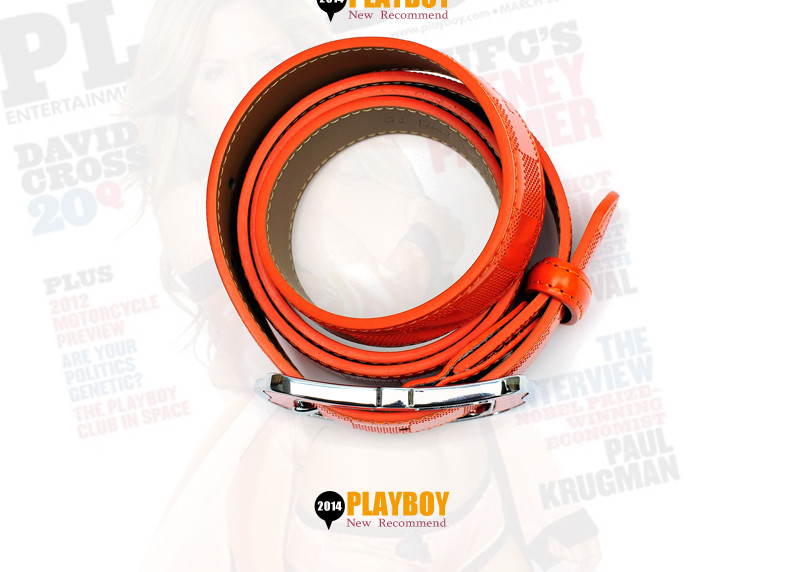 花花公子(playboy)皮带女士针扣腰带 简约韩版时尚百搭休闲裤带