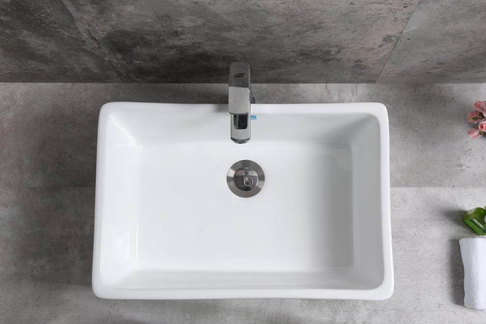 欧式卫生间面盆加深阳台大台上盆长方形家用洗手盆陶瓷水槽洗菜盆都市