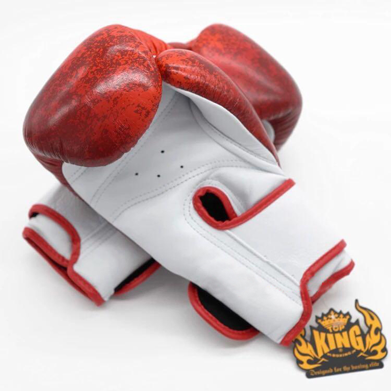 泰国正品tkbtopking拳套topking蟒蛇泰拳拳击手套银白色10oz