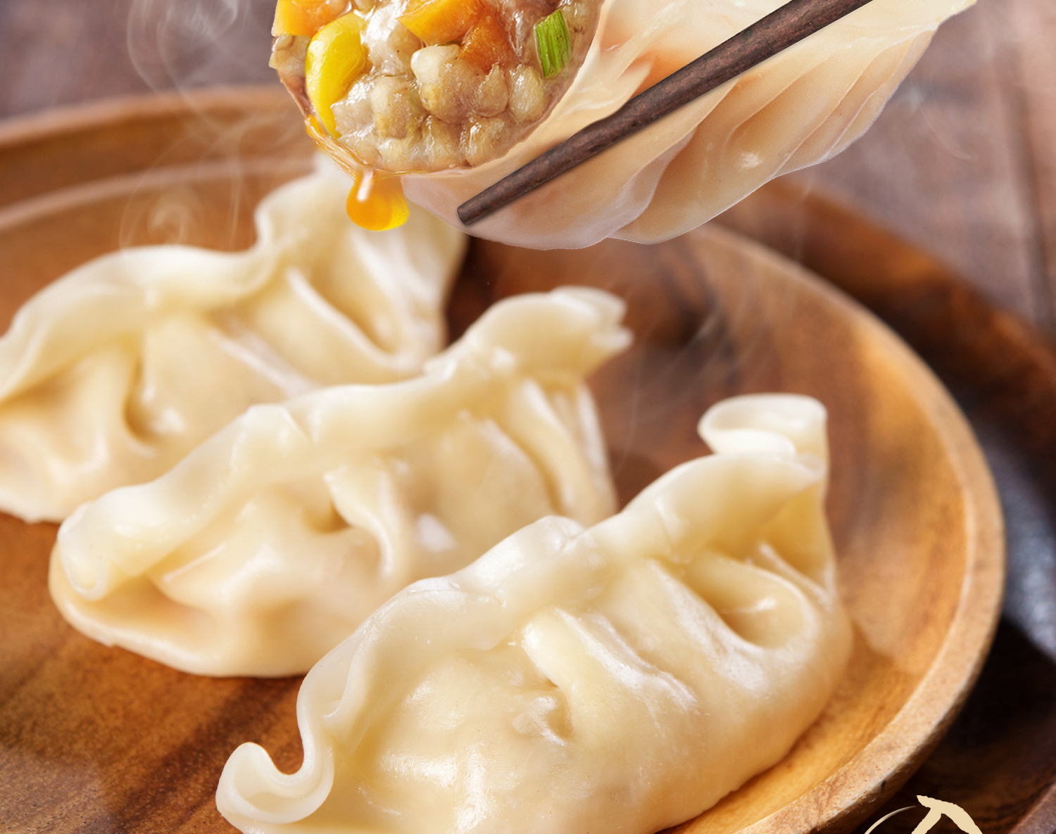 入口为鲜速冻水饺子早餐玉米鲜肉饺子广式早茶点心冷冻蒸煎饺252g袋3