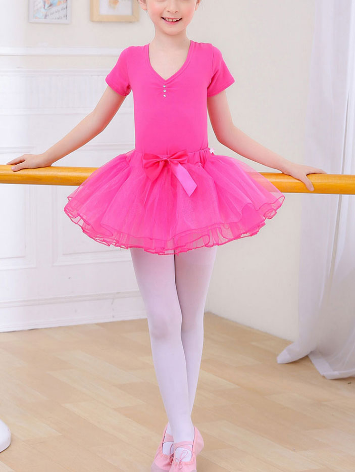儿童舞蹈演出服女童练功服秋夏季服装长短袖幼儿小朋友芭蕾舞裙通用