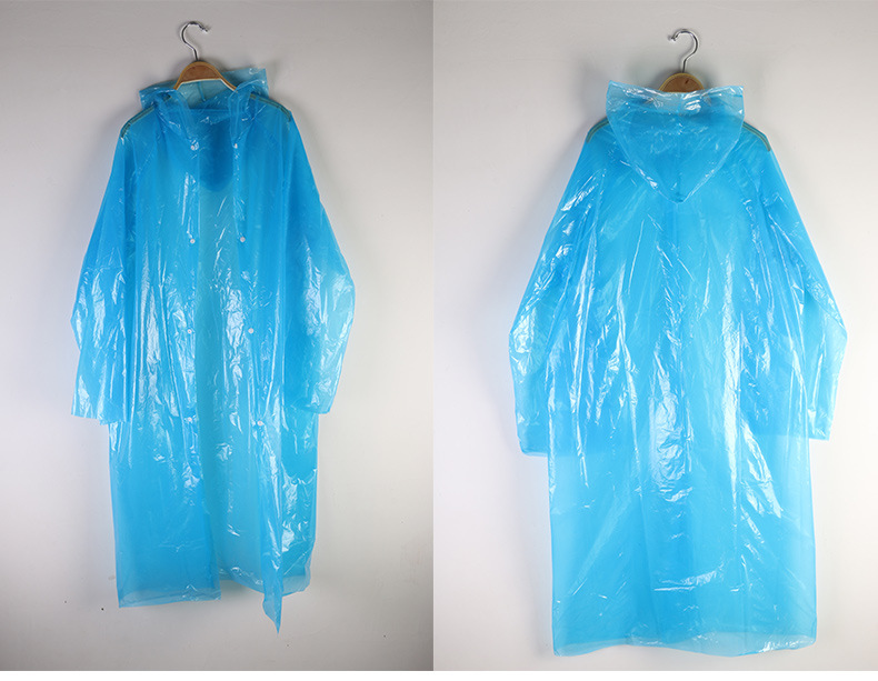 规格均码颜色随机300个装一次性雨衣透明pe连体雨披时尚成人男女加厚