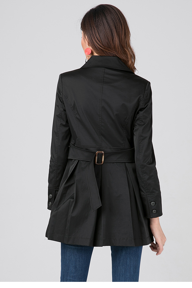 逸阳上衣逸阳秋季新款修身显瘦中长款风衣