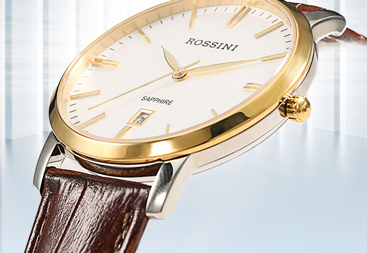 罗西尼rossini手表雅尊商务系列防水简薄石英表男皮革男表514461t01b