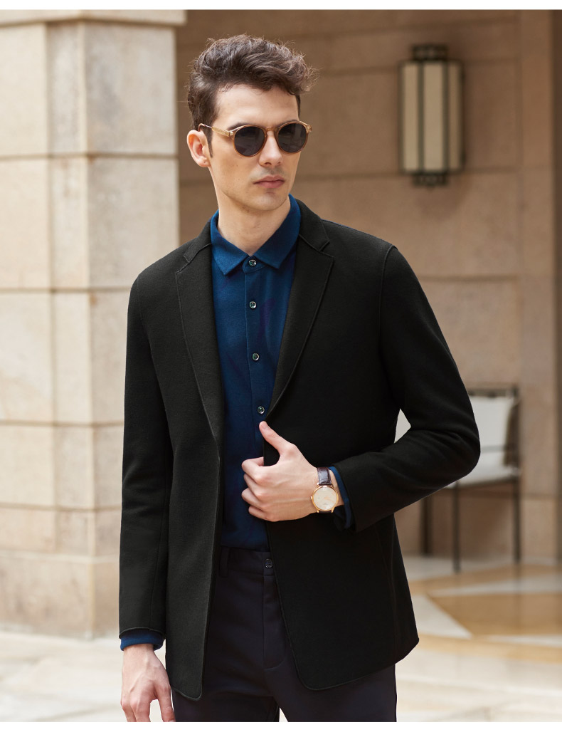 edenbo爱登堡男装休闲西服男秋冬新款单西便西男中长款婚礼服男