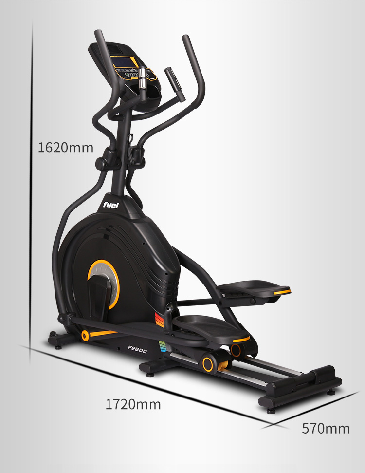 原装进口(dyaco)岱宇fe600椭圆机家用10kg飞轮单轨道静音电磁控24段