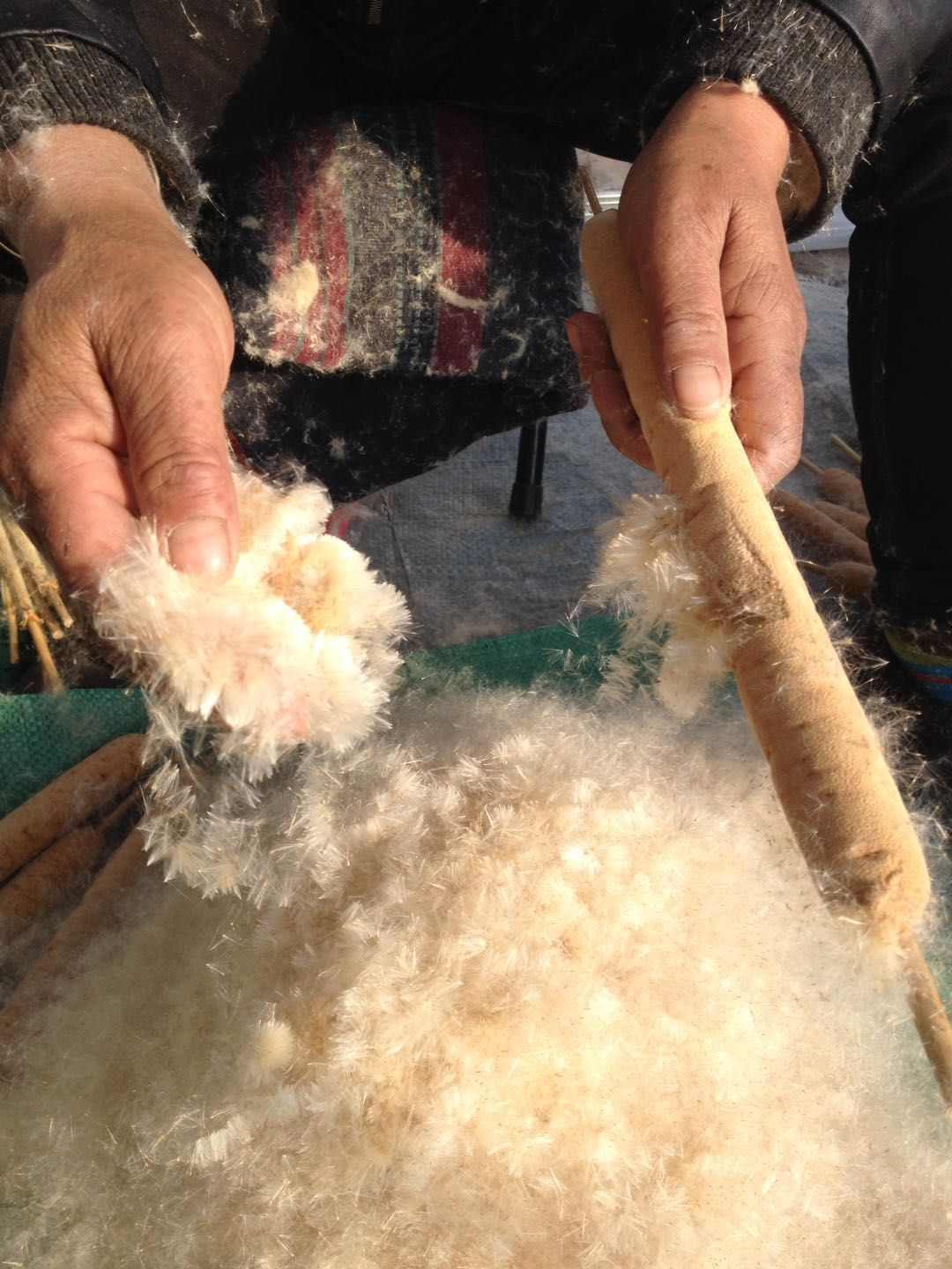 兰眉枕头 香蒲绒枕芯蒲棒蒲絮毛腊枕头芦花枕头纯棉安神帮助睡眠护颈