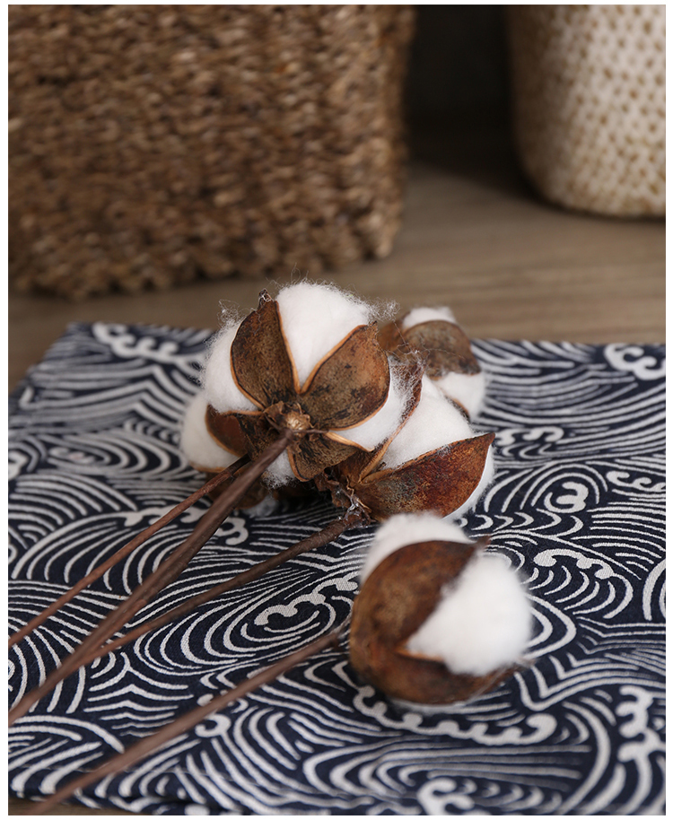 超级新品 新款创意现代简约摆件仿真假花棉花客厅装饰花客厅室内餐桌