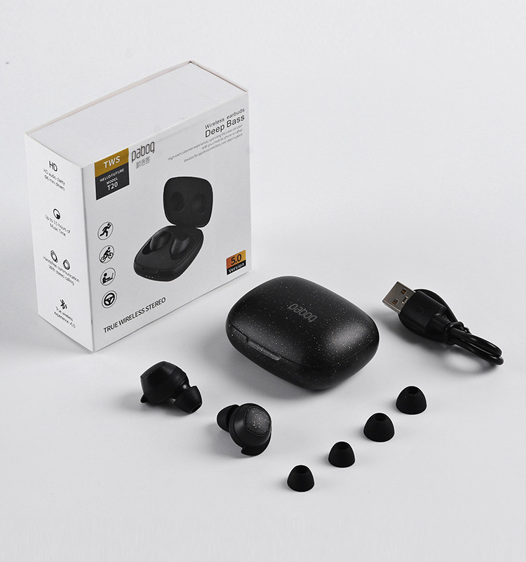 哌佰客paboga2无线蓝牙耳机白色商务通话手机通用音乐耳机智能触控