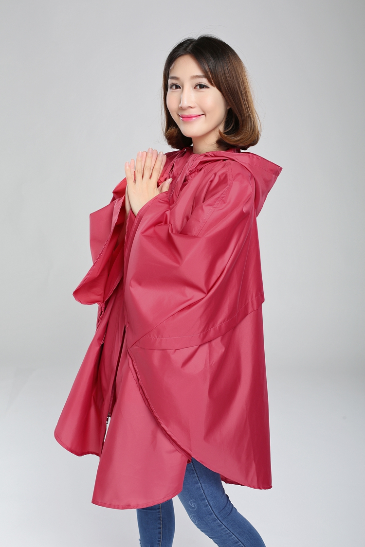 斗篷式薄款雨衣大号日式雨披 自行车电瓶车雨衣 女士成人户外雨衣