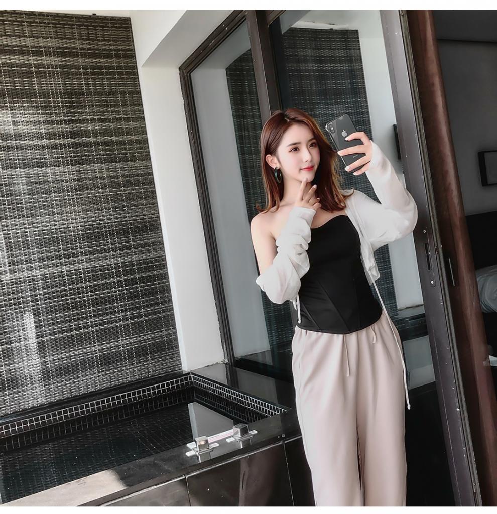 裹胸上衣女夏外穿打底带内搭防走光小背心短款性感露肩抹胸式