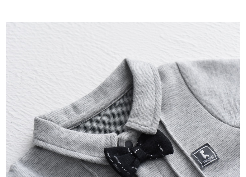 童泰春秋318月婴幼儿衣服男女宝宝休闲外出翻领对开连体衣