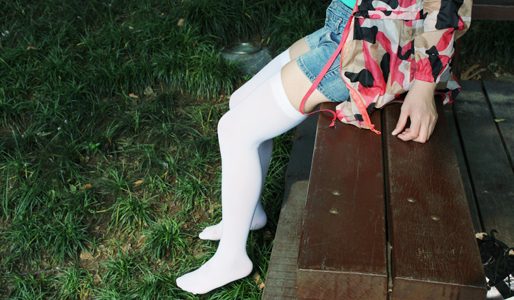 鱼篓fishbasketcos长筒袜丝袜过膝高筒天黑白女半截日jk大腿袜加长