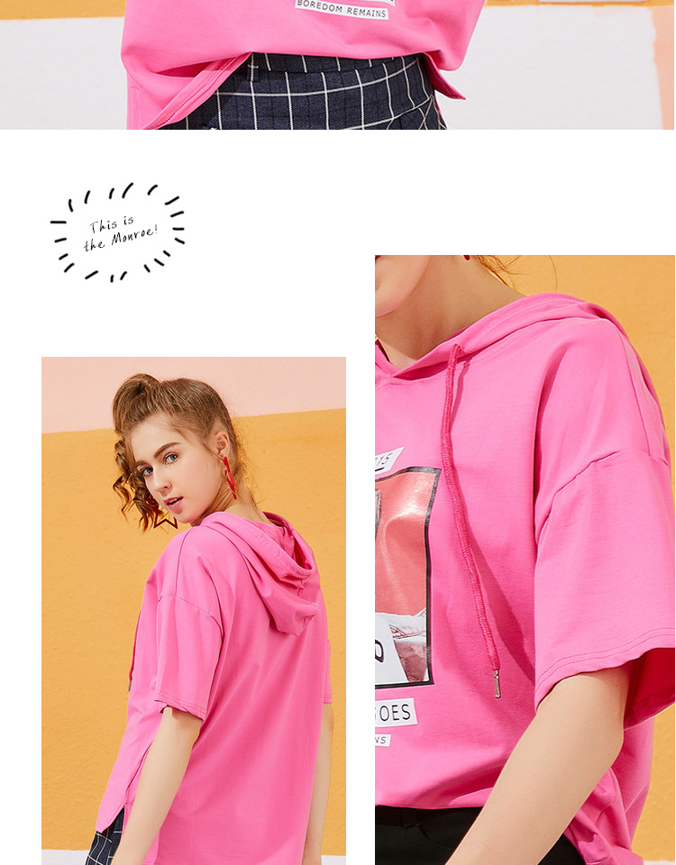 美丽衣橱原宿风连帽卫衣女2019新款时尚bf学生宽松显瘦潮流上衣