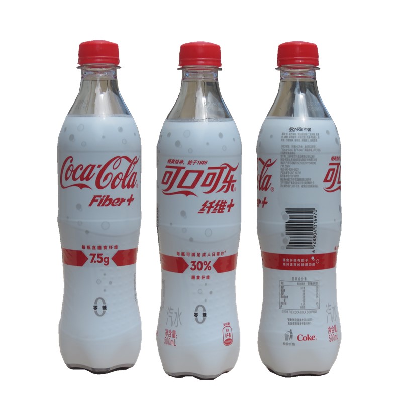 可口可乐纤维可乐无糖500ml24瓶碳酸网红汽水可乐无糖膳食纤维0290